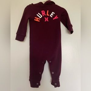 Hurley ribbed hooded jumpsuit